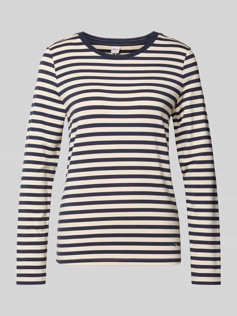 BRAX Shirt met lange mouwen en ronde hals model 'CARINA'