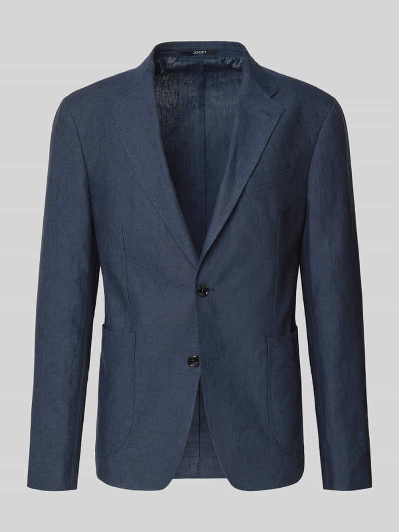 slim fit 2-knoops colbert van linnen model 'Hoverest'