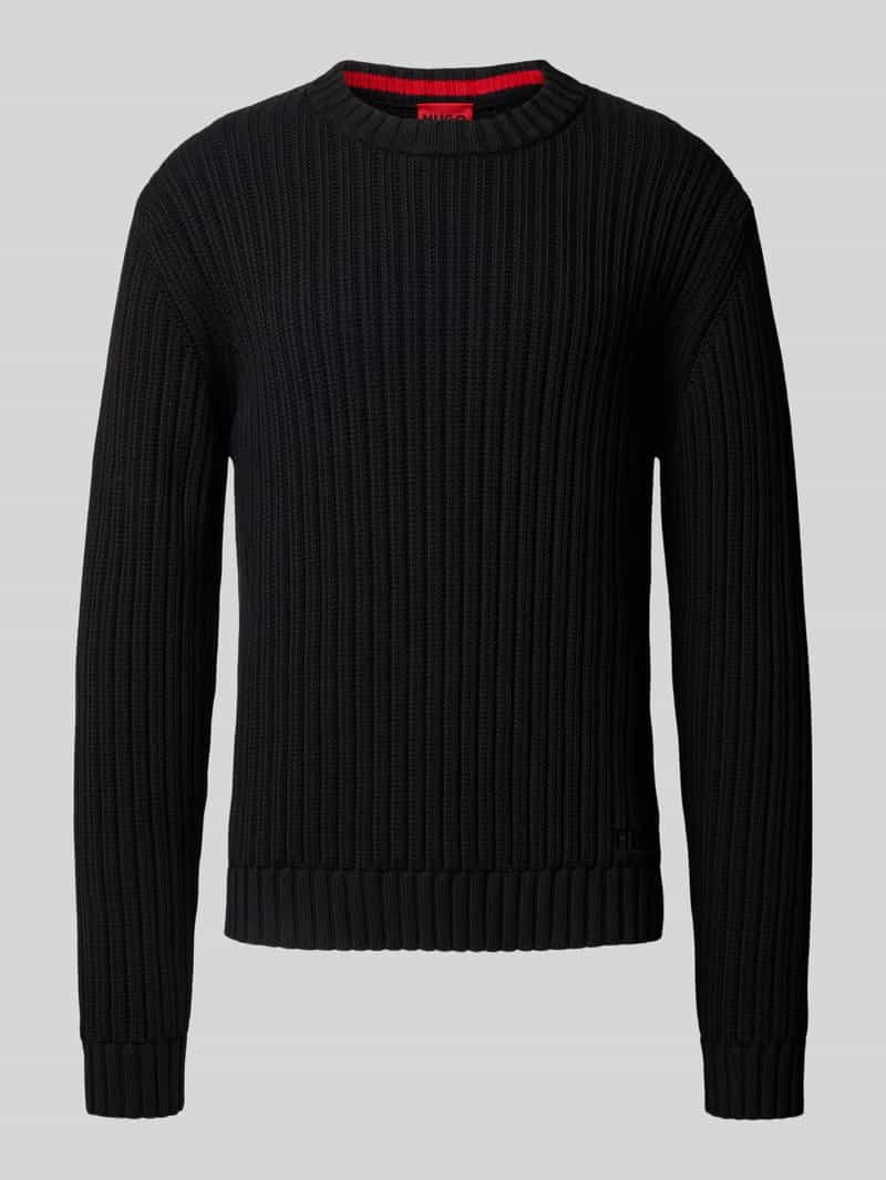 HUGO Regular fit gebreide pullover van puur katoen model 'SRIBBEN_1'