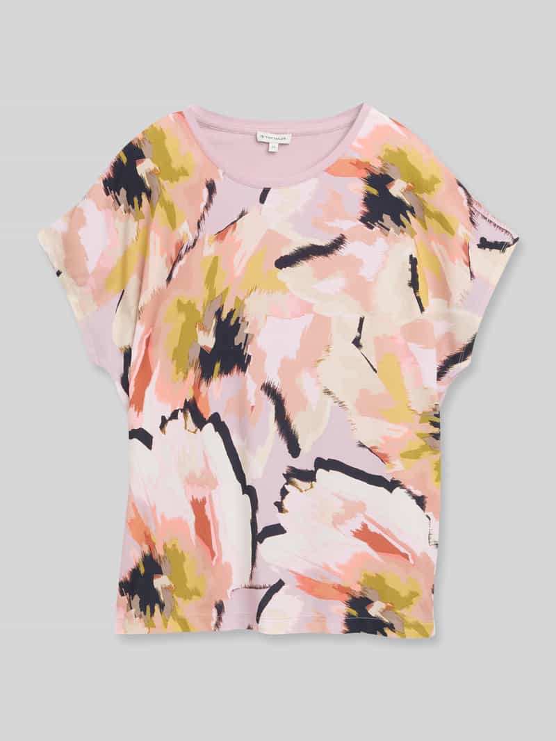 Tom Tailor Relaxed Fit T-Shirt aus Viskose in Rot, Größe S 2015531S