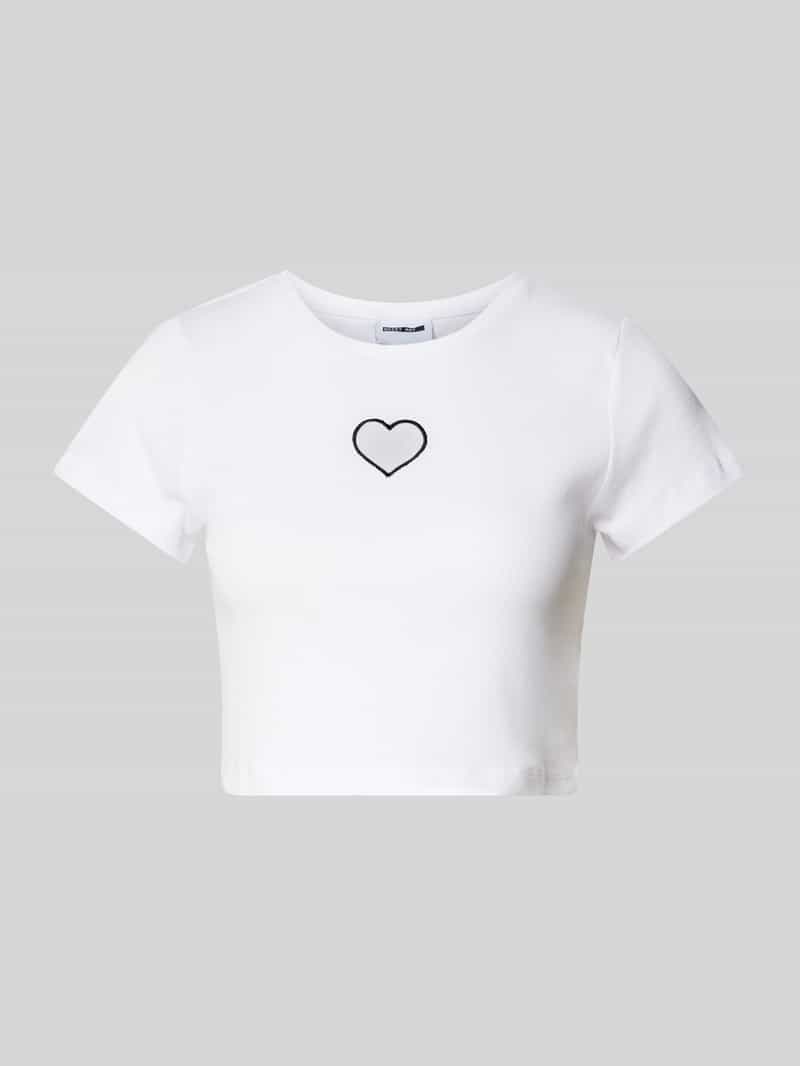 Noisy May Kort T-shirt met cut-out model 'STINE'