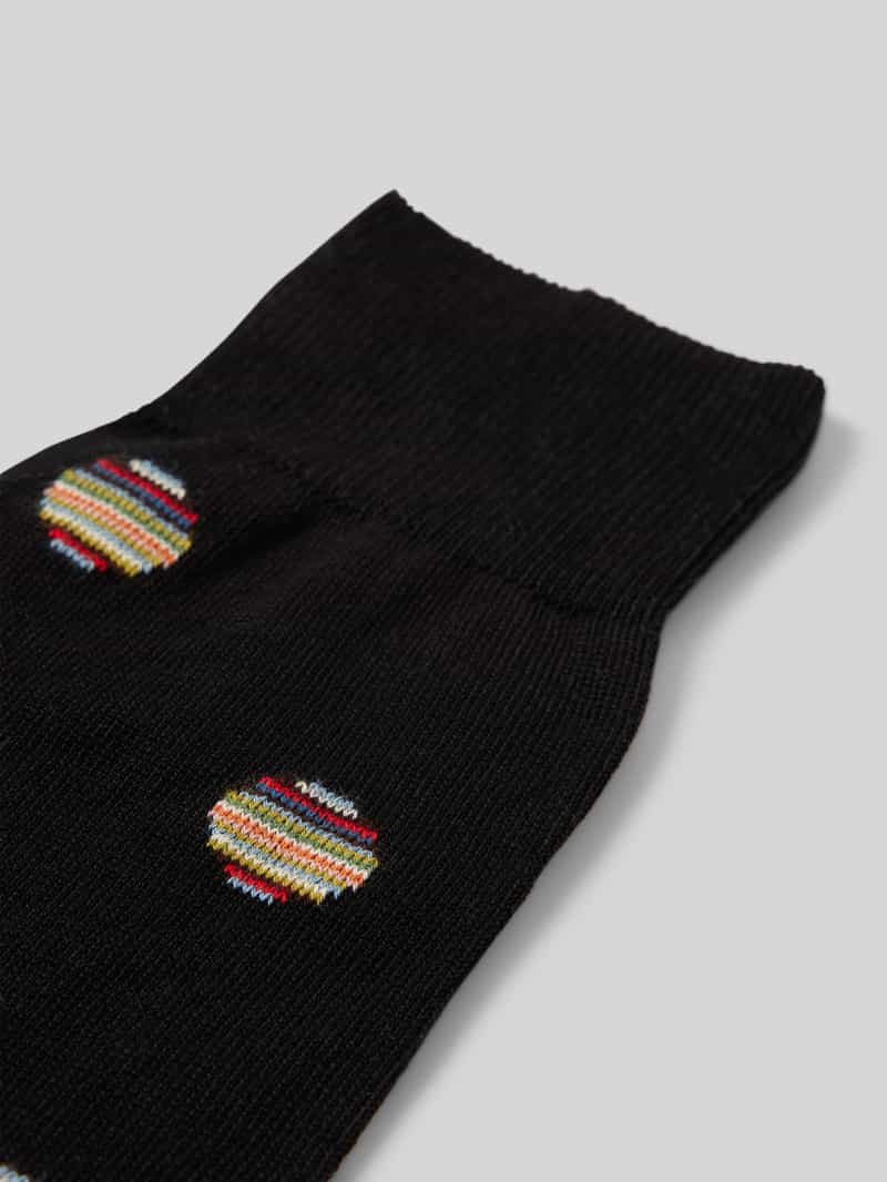 Paul Smith Sokken met elastische geribde boorden model 'SIGNTR POLKA'