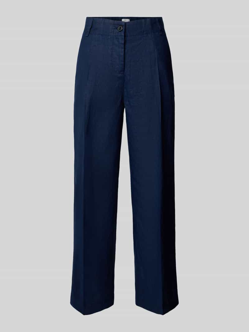 BRAX Straight leg linnen broek met verkort model