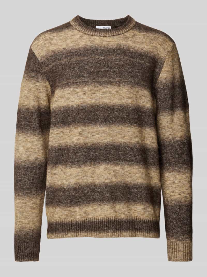 Selected Homme Gebreide pullover met ribboorden model 'RAI'