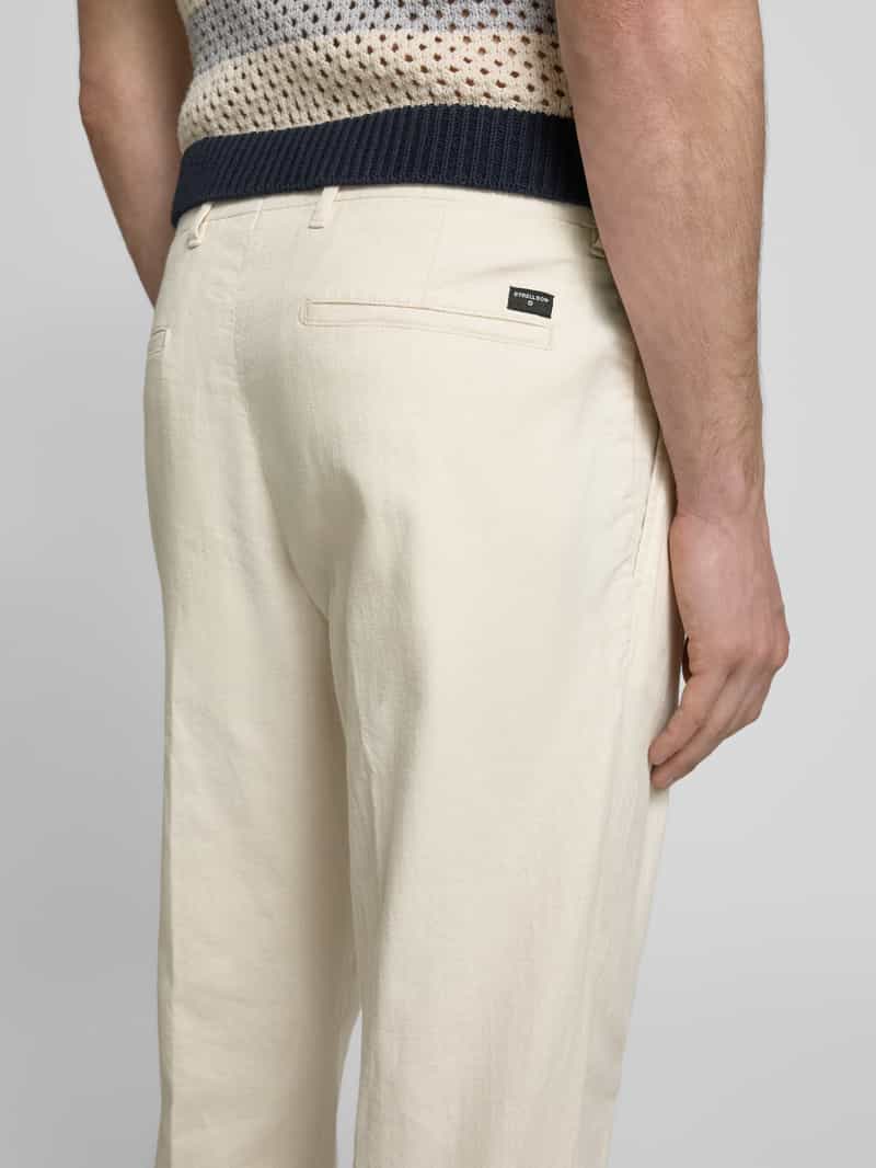 Strellson Regular fit bandplooibroek met ceintuurlussen model 'Louis'