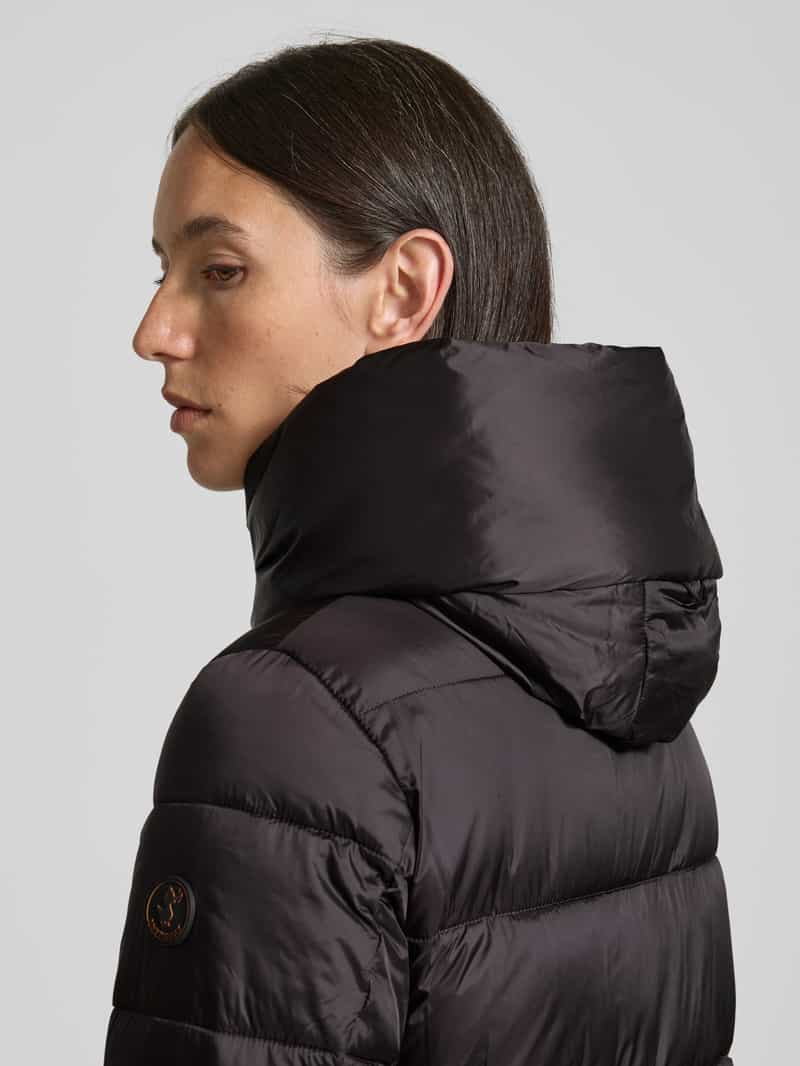 SAVE THE DUCK Gewatteerde lange jas met opstaande kraag model 'LYSA'