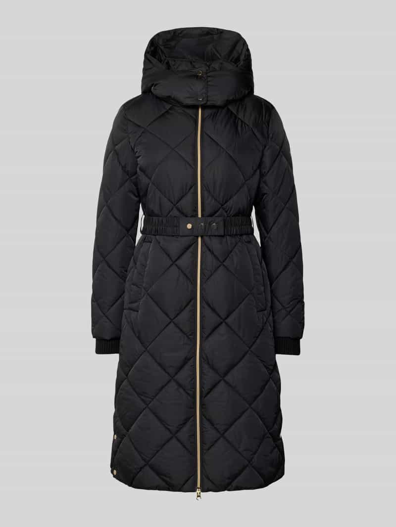 s.Oliver BLACK LABEL Regular fit gewatteerde lange jas met tweewegritssluiting