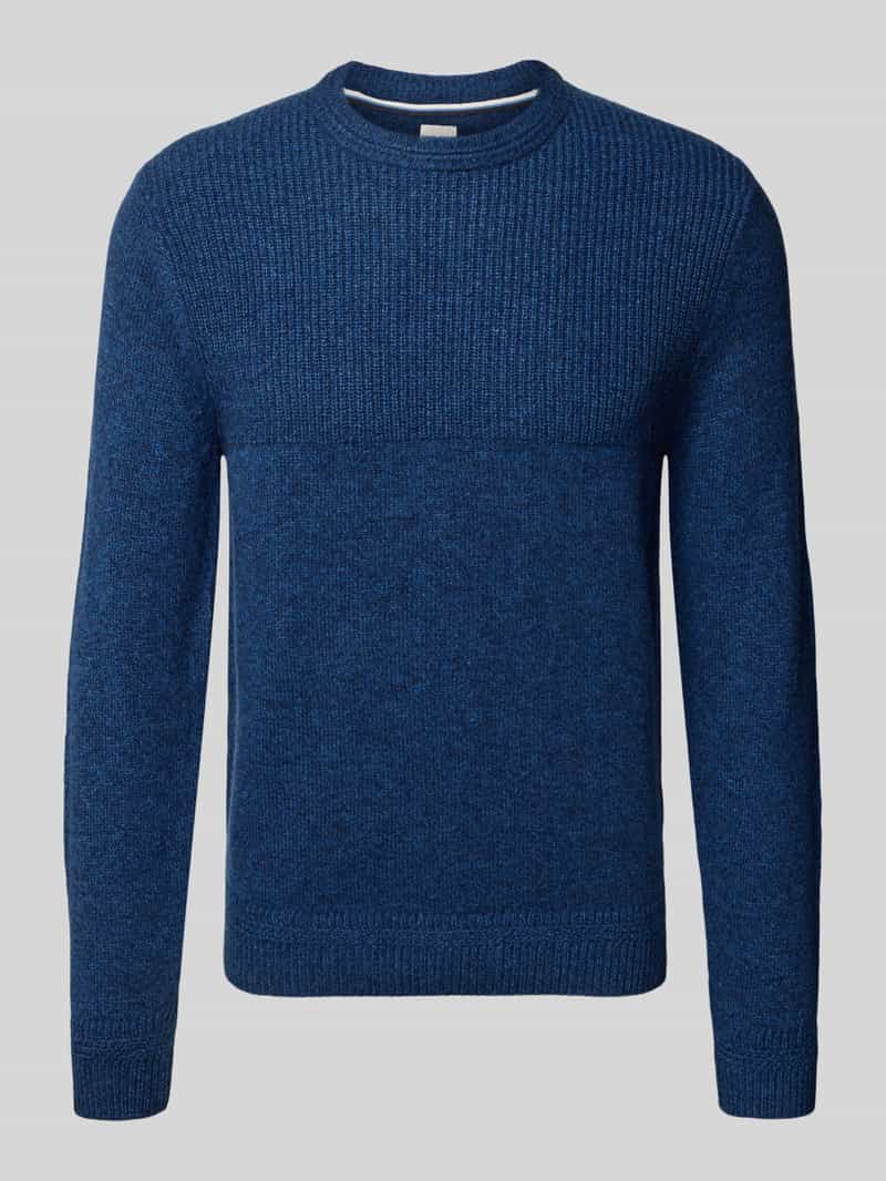 BRAX Gebreide pullover met ribboorden model 'Rick'
