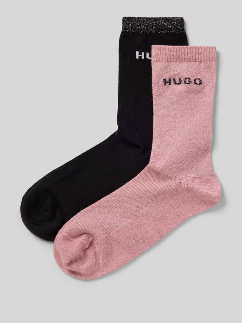 HUGO Sokken van katoenmix in een set van 2 paar model 'SHINY'