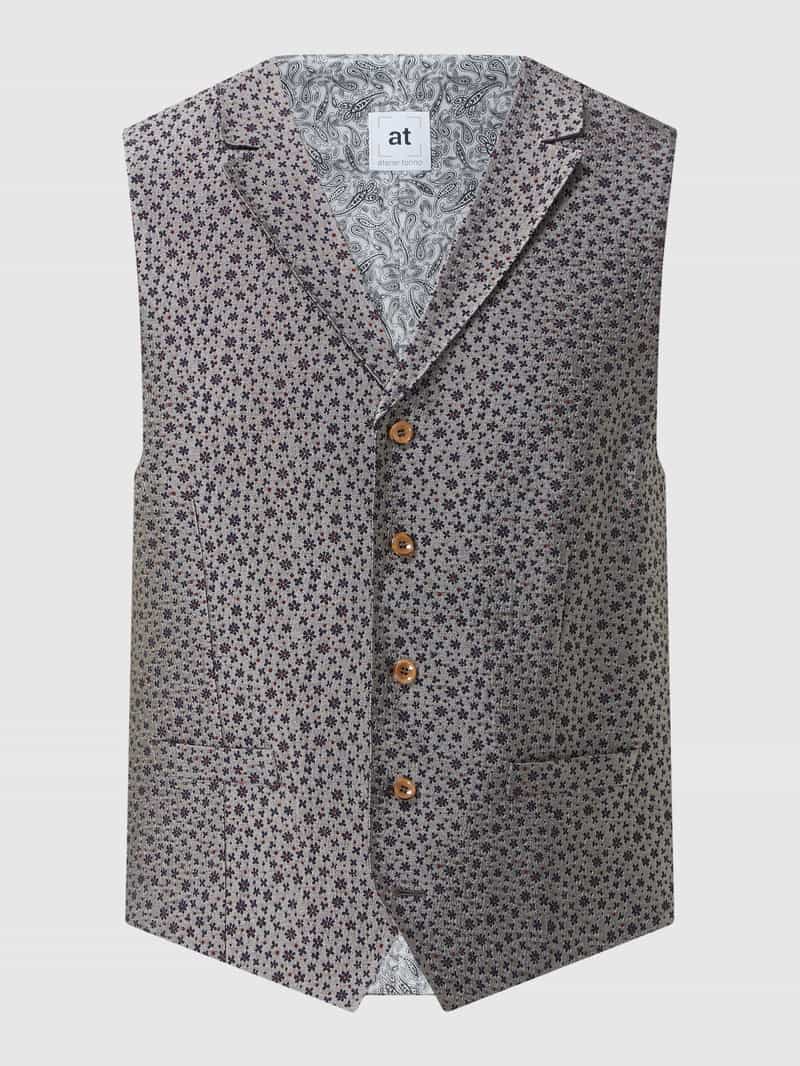 Gilet met all-over motief, model 'Orazio' ATELIER TORINO
