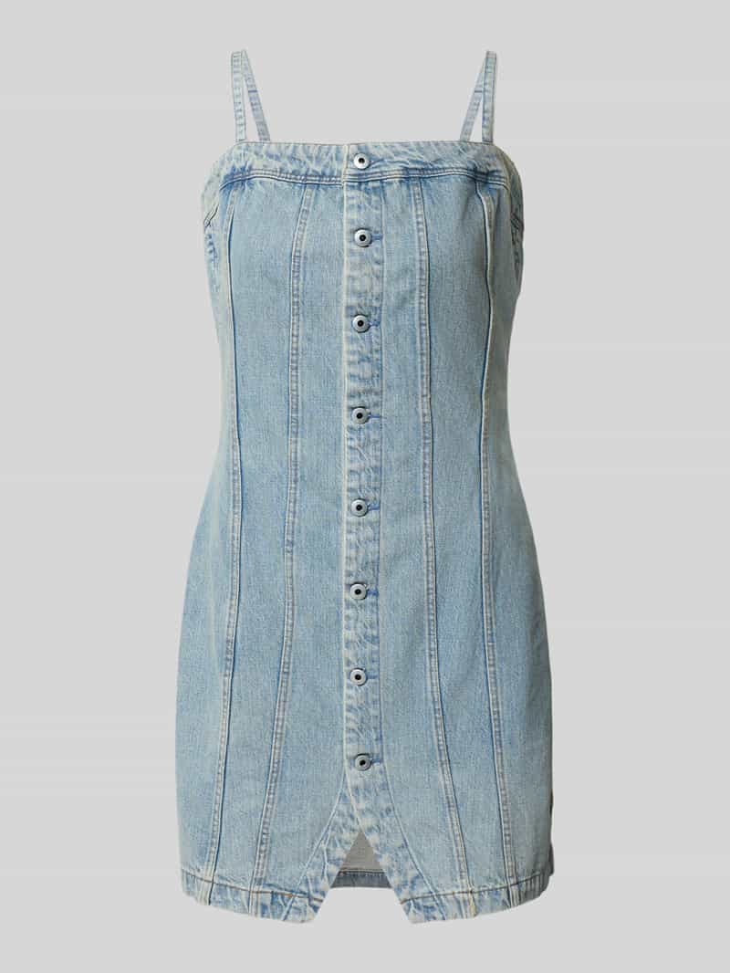 slim fit minijurk in denim-look