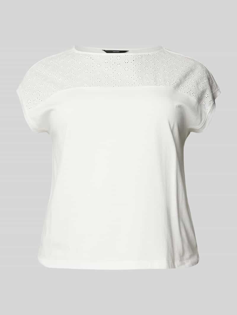 Vero Moda T-shirt met broderie anglaise model 'KAYA'