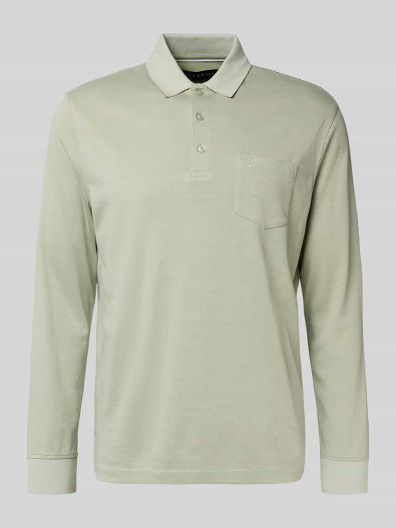 Bugatti Poloshirt met labelstitching
