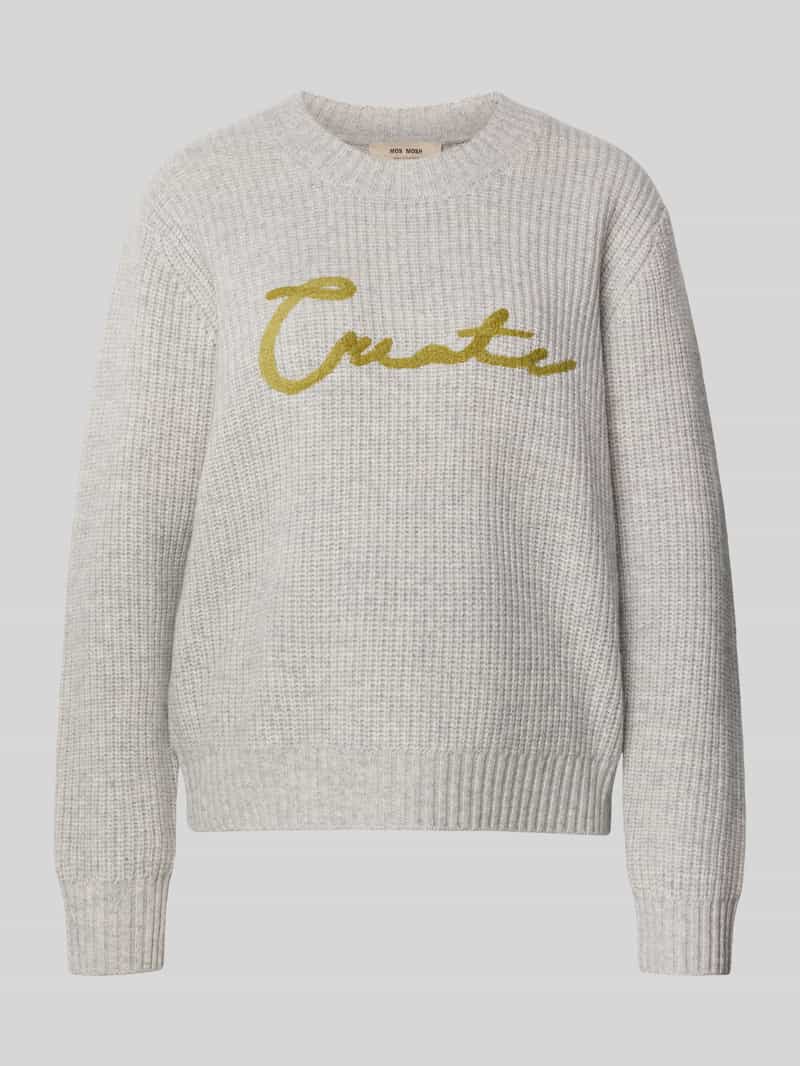 MOS MOSH Gebreide pullover met ronde hals model 'Brynna'