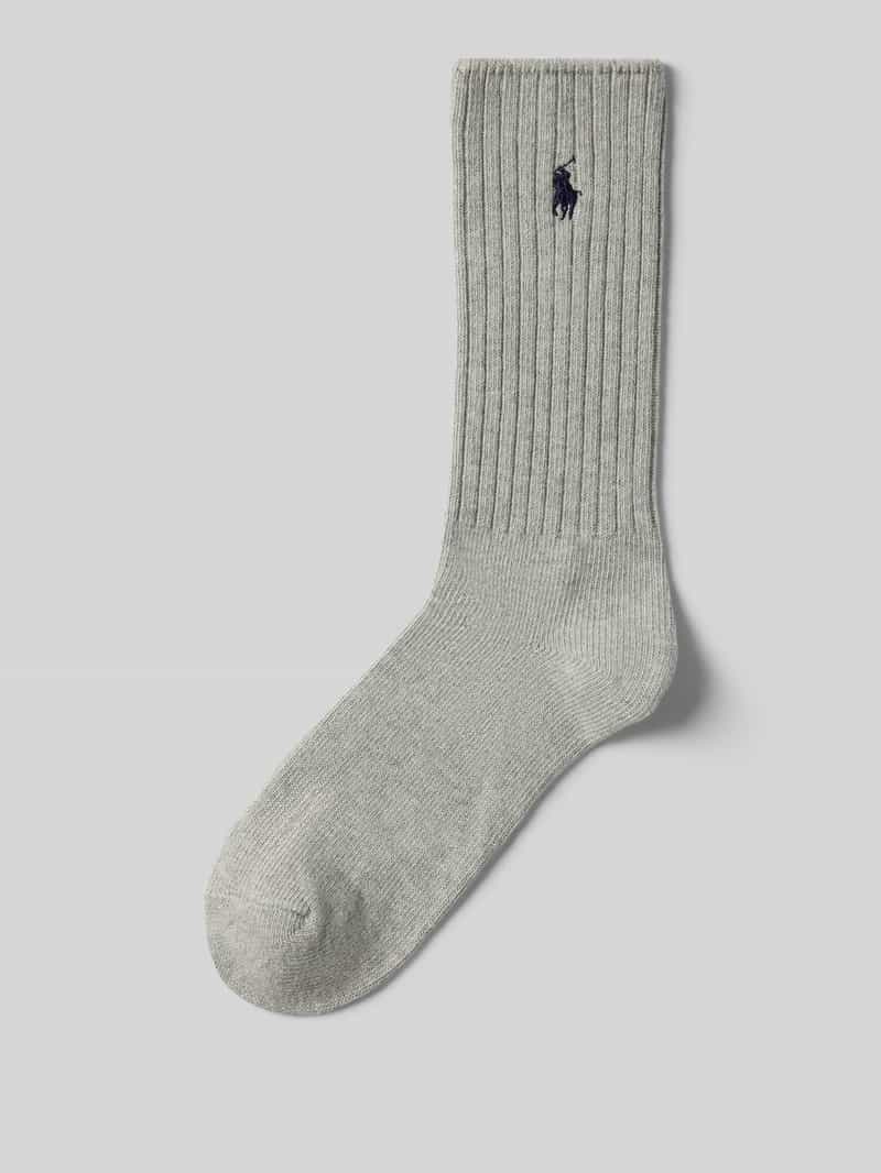 Sokken met labelstitching, model 'CREW SOCK'
