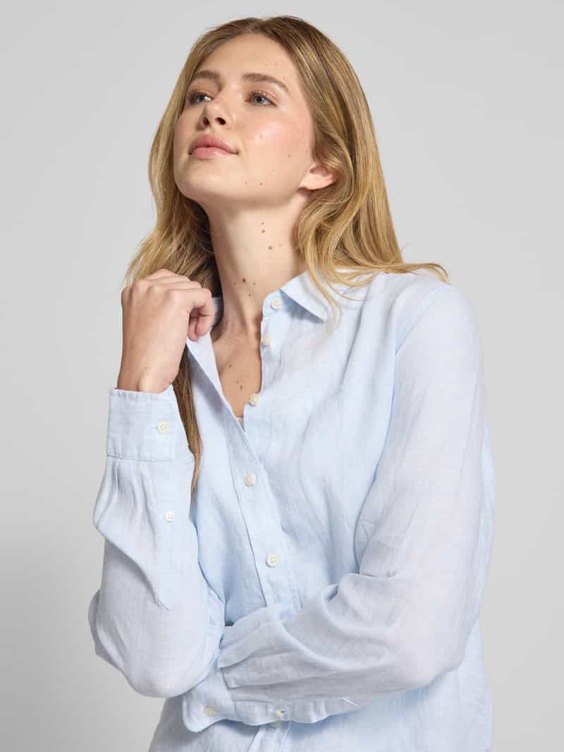Gant Regular fit linnen overhemd met platte kraag