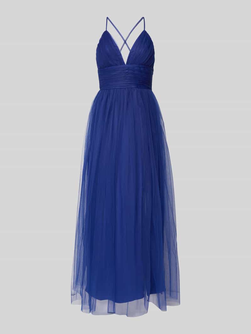 Lace & Beads Avondjurk met diepe V-hals