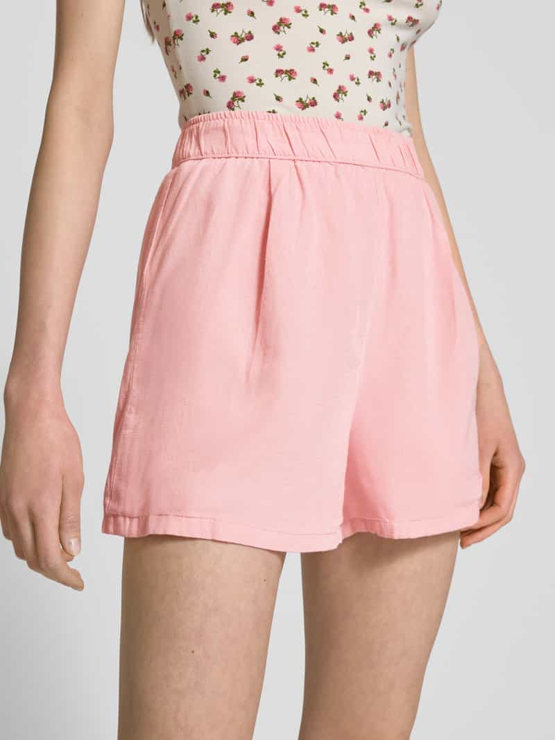 Review Relaxed fit korte broek met plooien