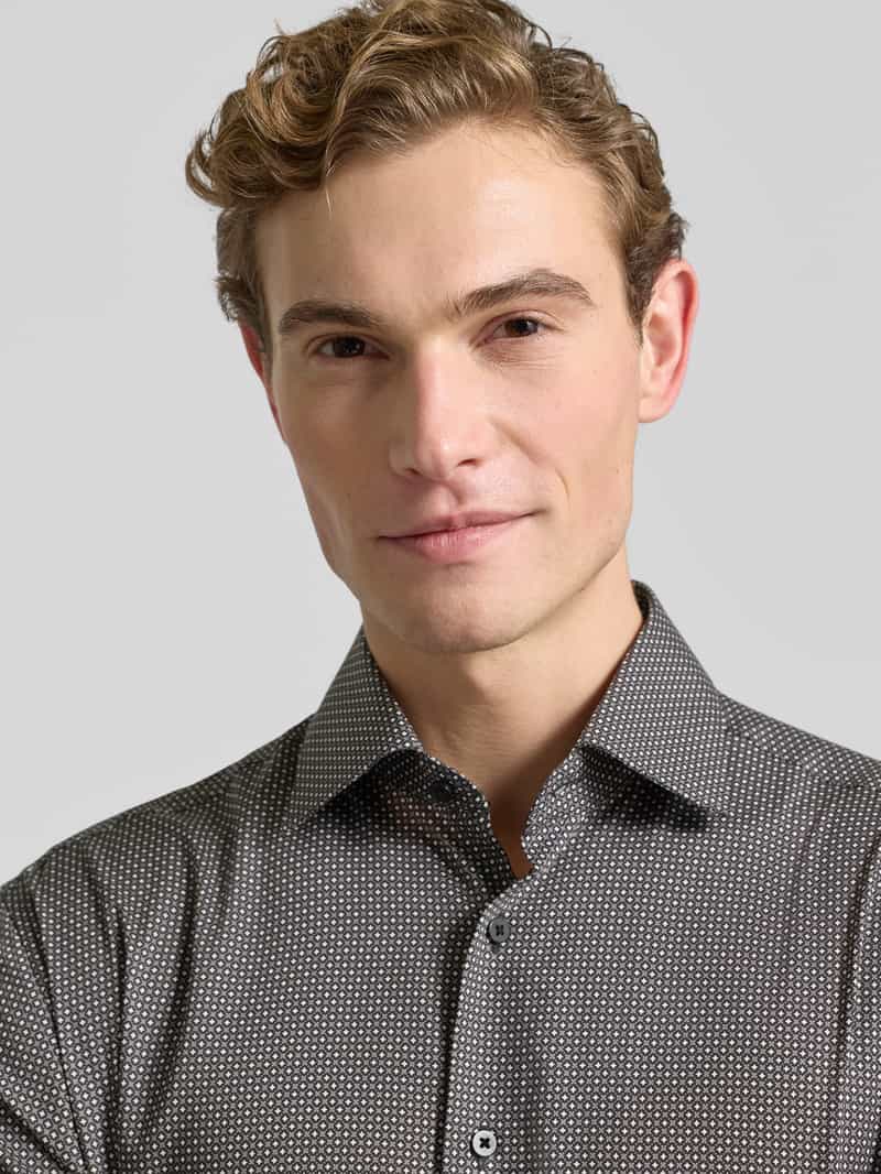 Eterna Modern fit zakelijk overhemd van katoen met kentkraag