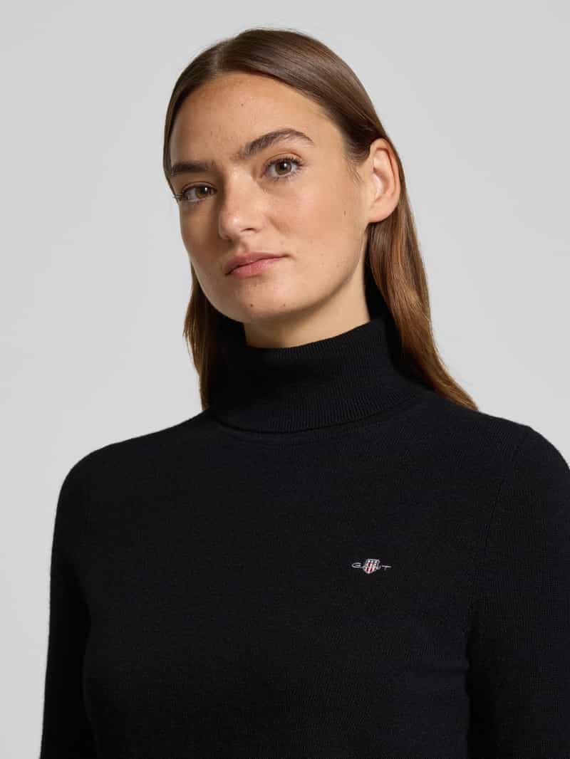 Gant Regular fit coltrui van wolmix model 'Extrafine'