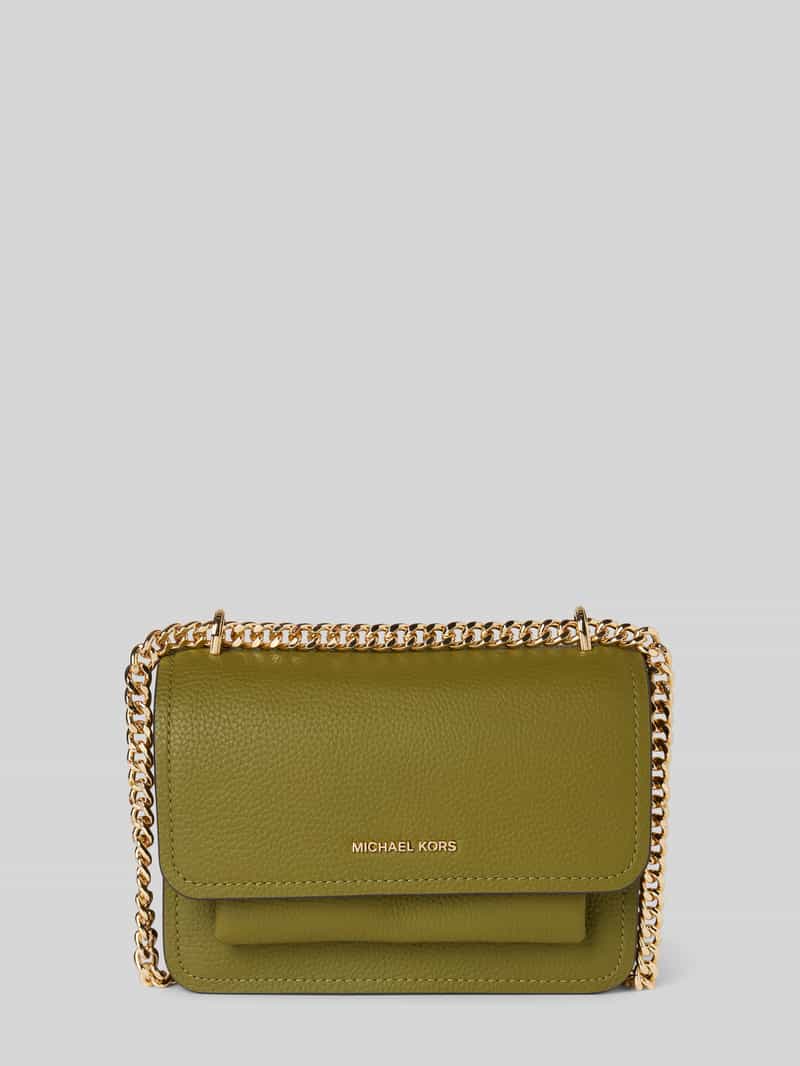 MICHAEL Kors Schoudertas van leer met labelapplicatie model 'CLAIRE'