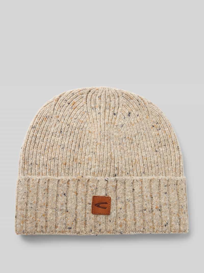 camel active Beanie van wolmix met labelpatch