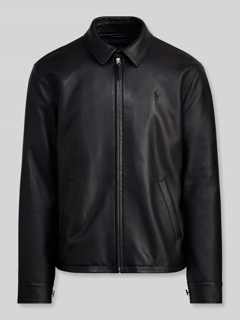 Polo Ralph Lauren Regular fit leerjack van echt leer