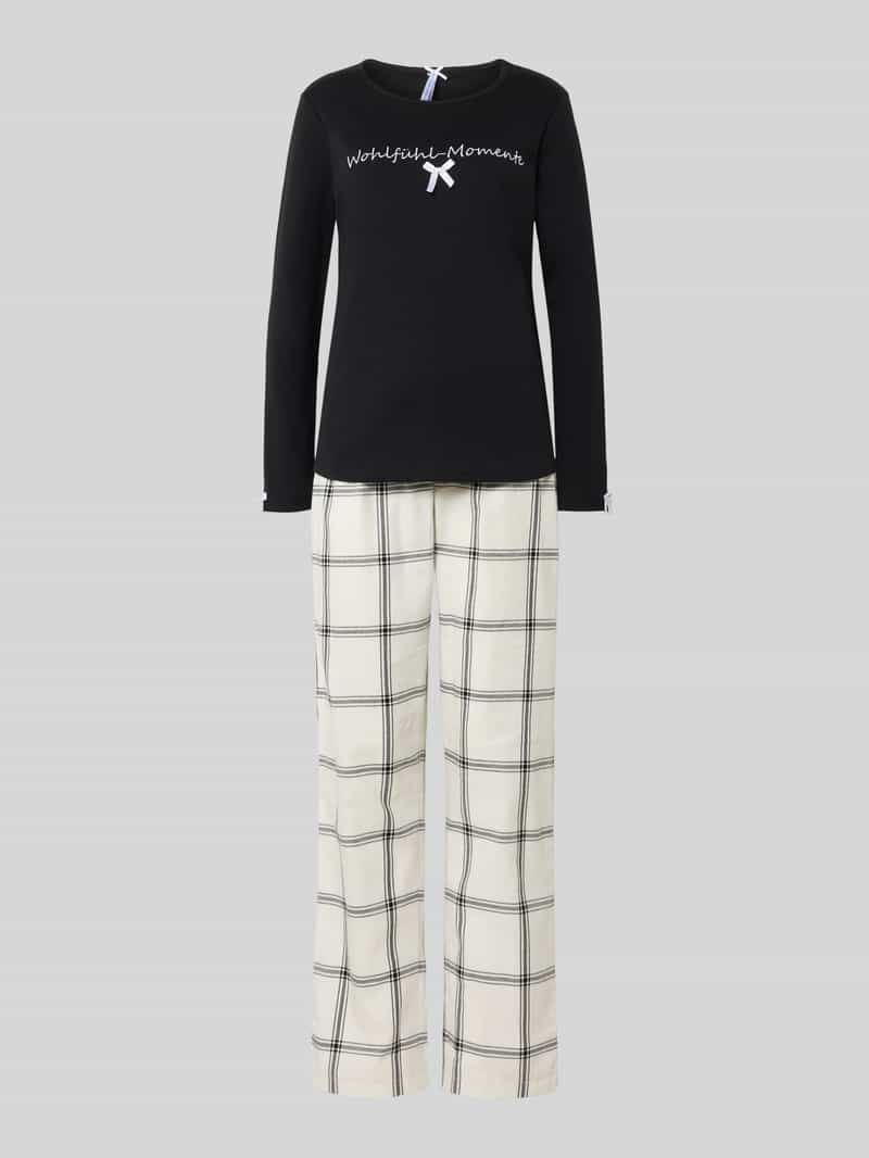 LOUIS & LOUISA Pyjama met stitching model 'Wohlfühl-Momente'