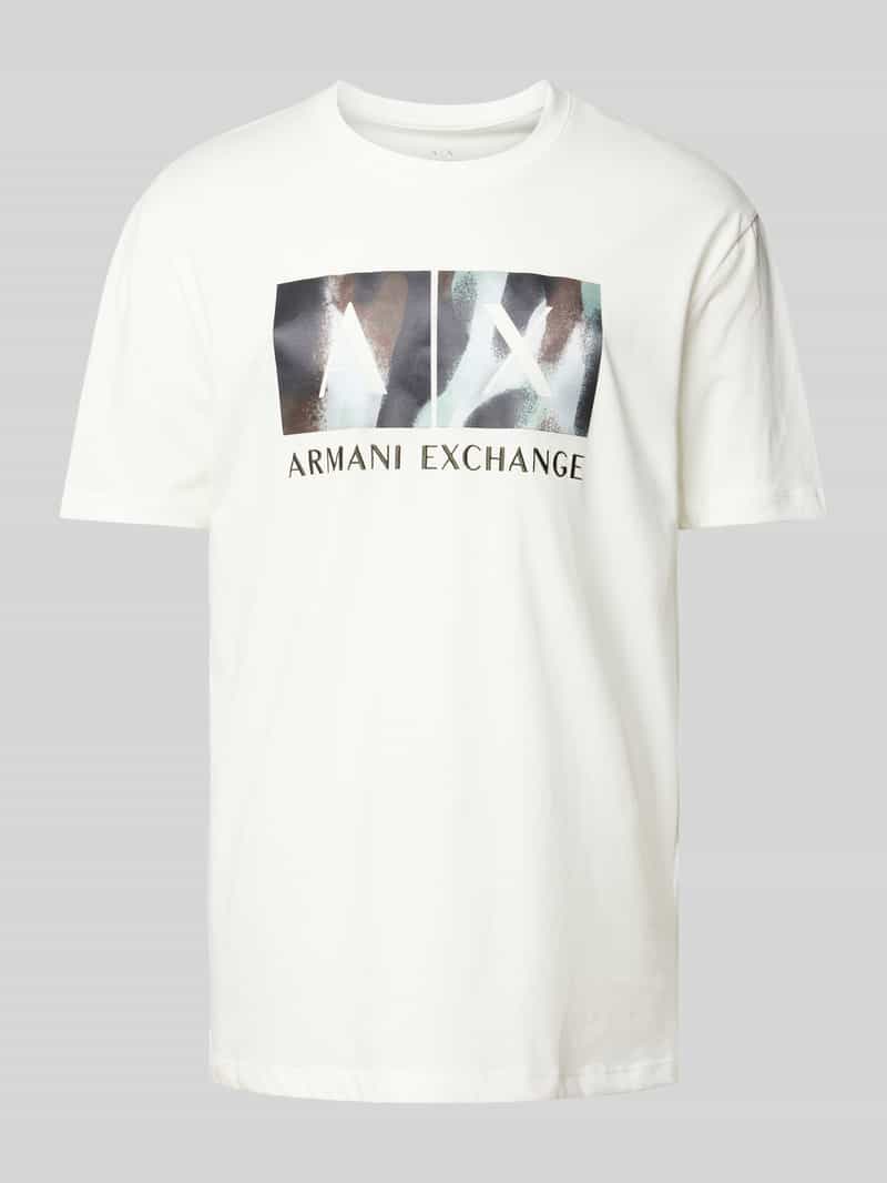 Armani Exchange T-shirt met labelprint
