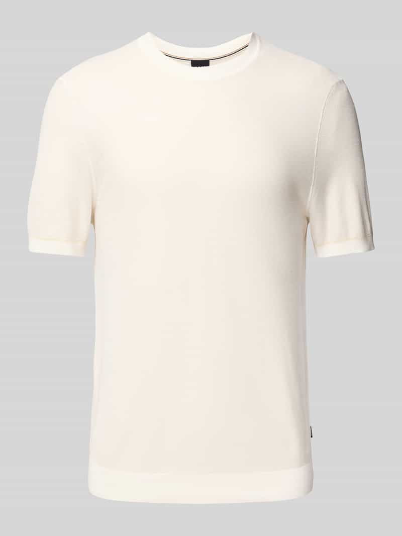 Boss T-shirt in gebreide look model 'Jianfranco'