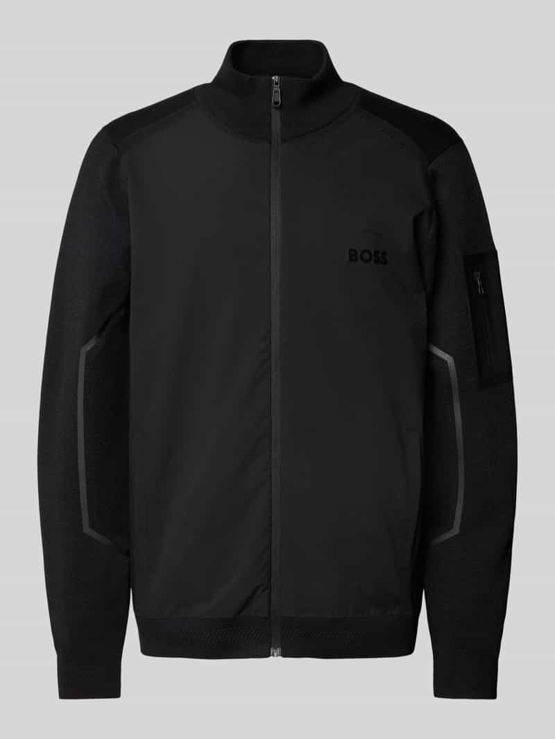 BOSS Green Sweatjack met labelprint