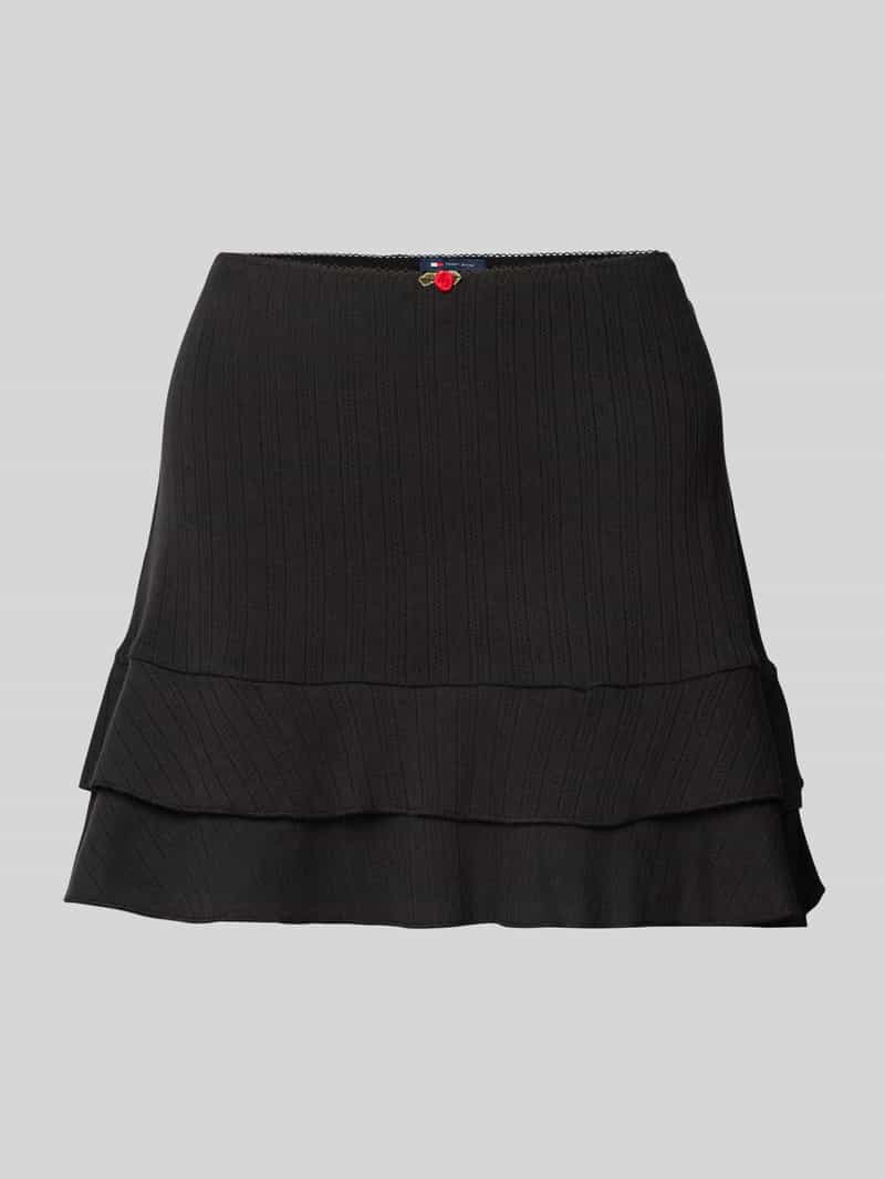 Tommy Jeans Minirok met gebreide look model 'POINTELLE'