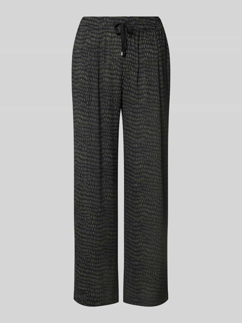 Opus Regular fit bandplooibroek met verkort model