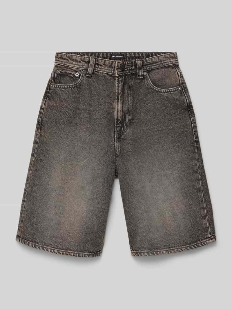 Baggy fit jeansshort met steekzakken model 'IRON'