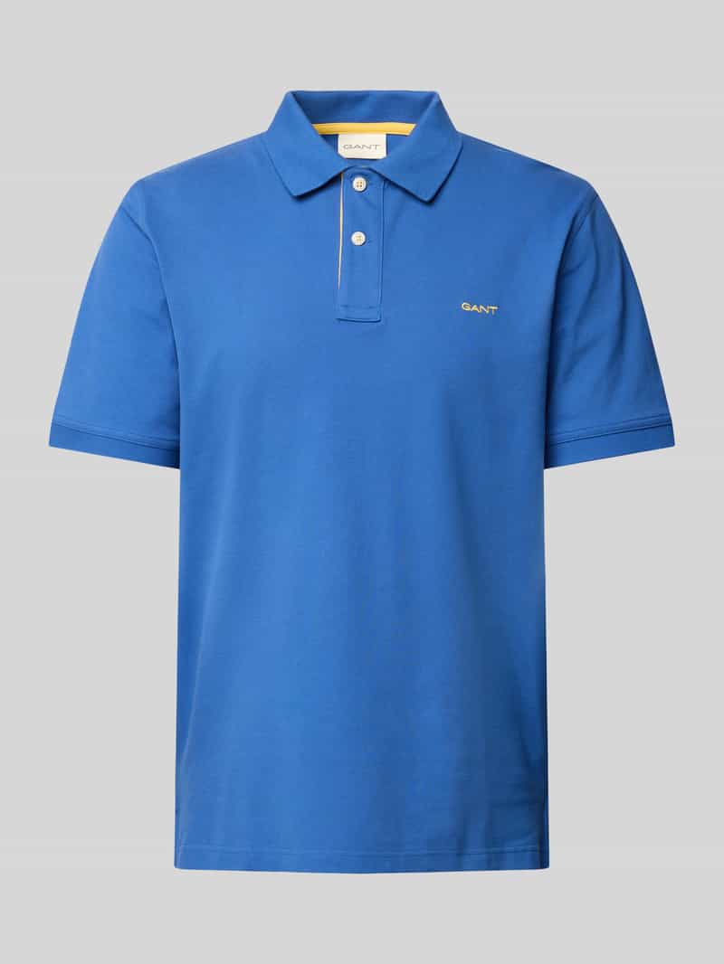 Gant Regular fit poloshirt met labelstitching