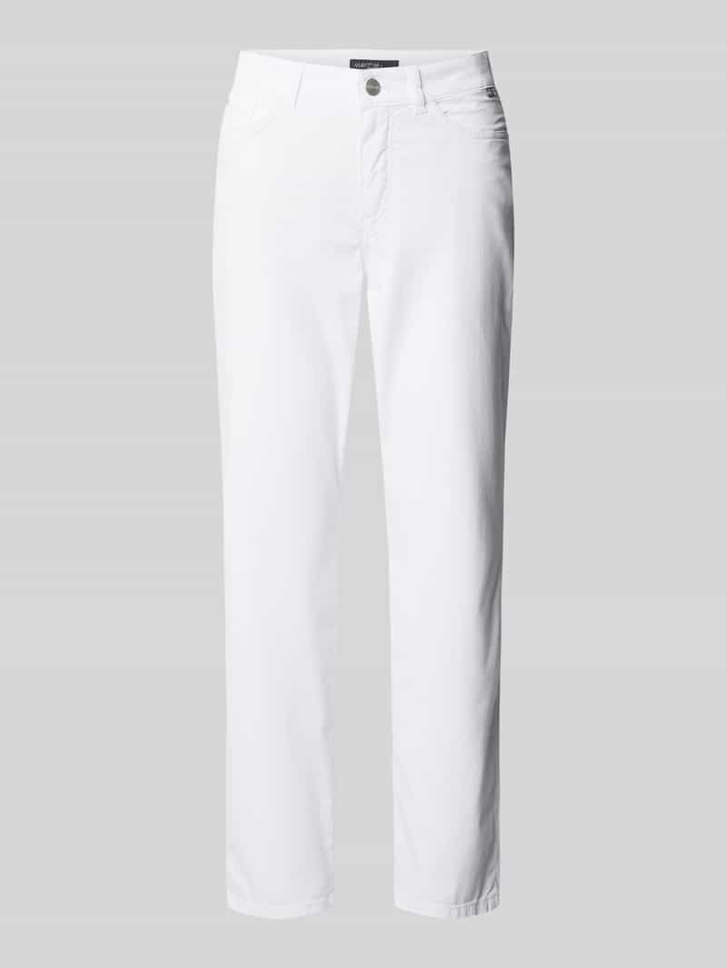 Marc Cain Slim fit broek in effen design model 'SILEA'