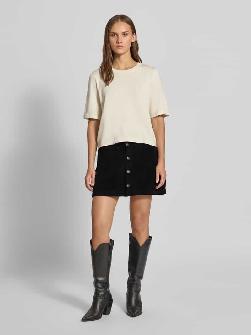 Only Amazing corduroy minirok zwart, foto 5