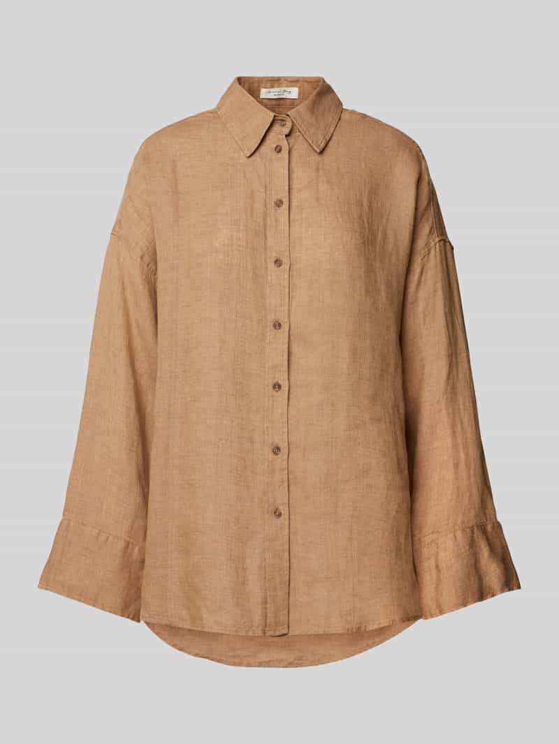 Christian Berg Woman Relaxed fit linnen blouse met overhemdkraag