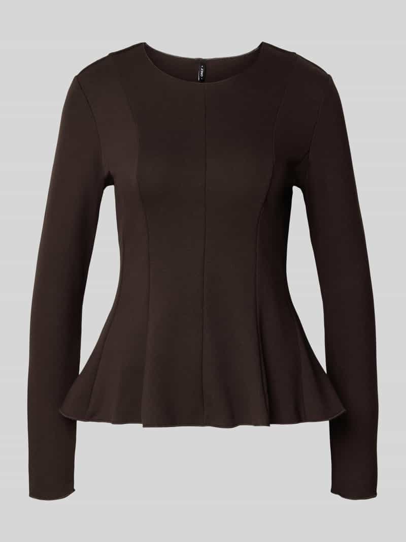 Only Shaped fit shirt met lange mouwen van viscosemix model 'KENYA'