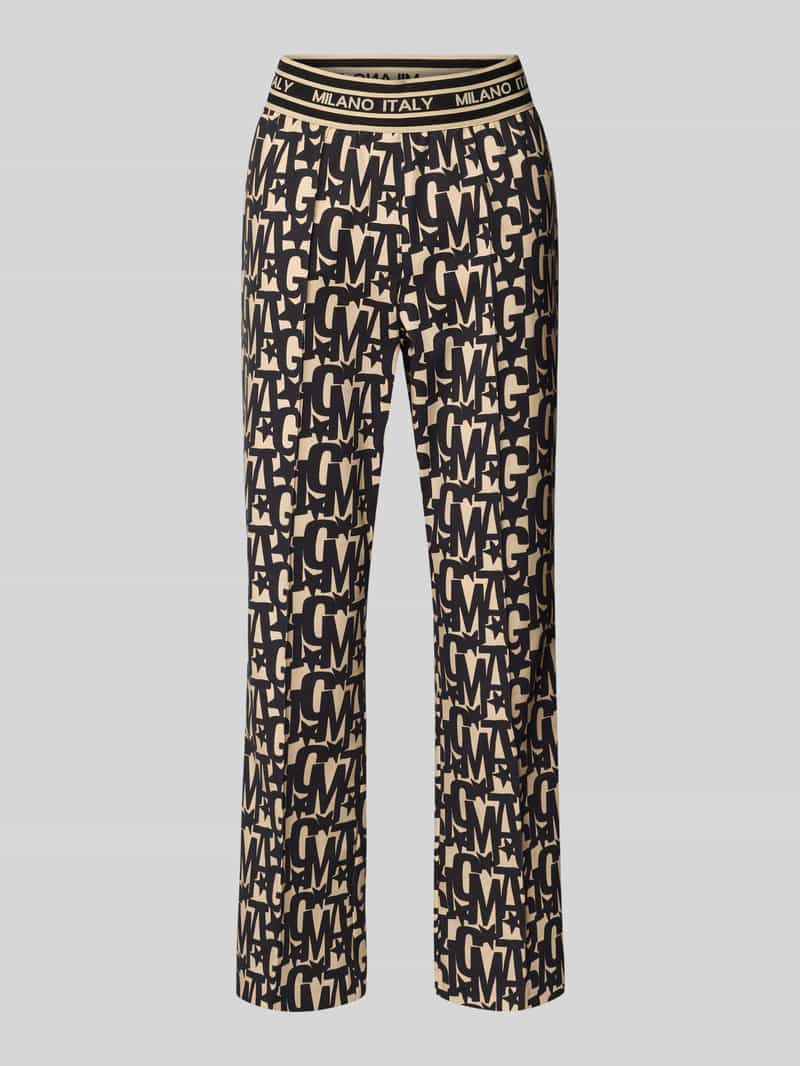 milano italy Flared stoffen broek met elastische band