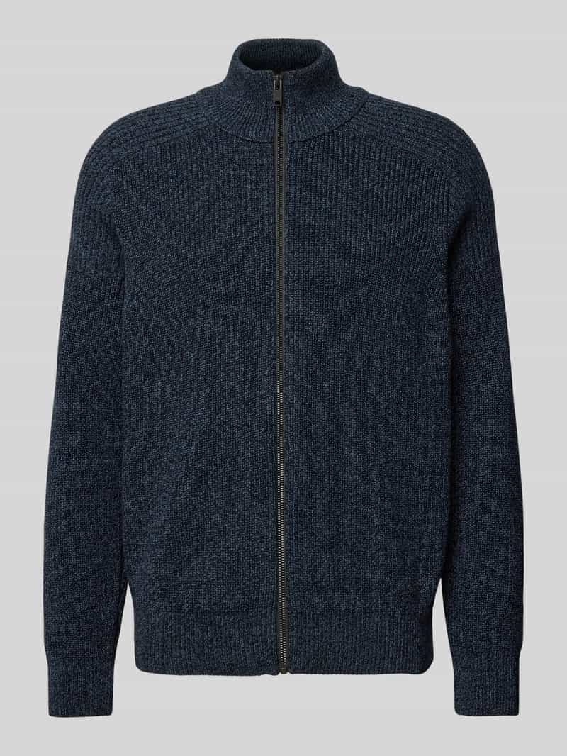 Boss Orange Gebreid jack met opstaande kraag model 'Kalandrio'