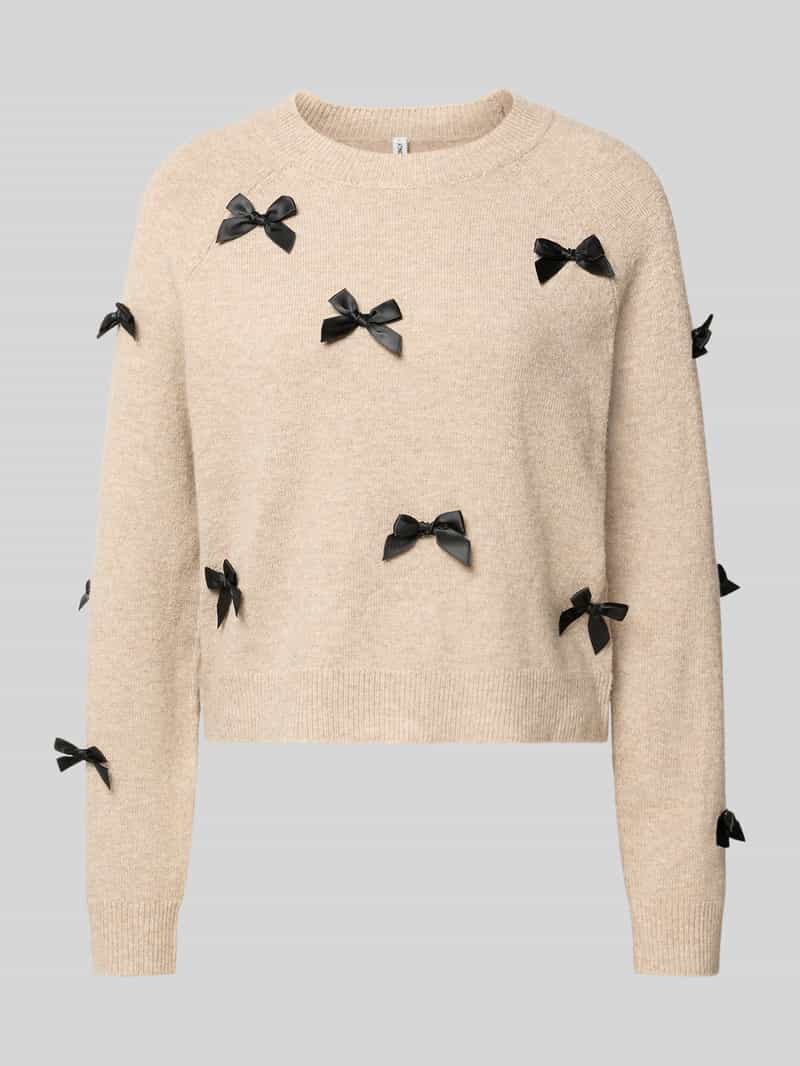 Only Regular fit gebreide pullover met strikdetails model 'NOELLE'