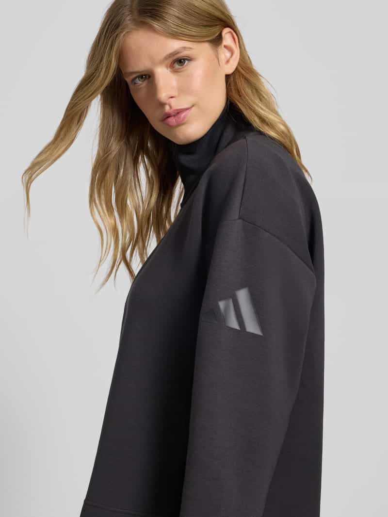 adidas Sportswear Sweatshirt met opstaande kraag en ritssluiting