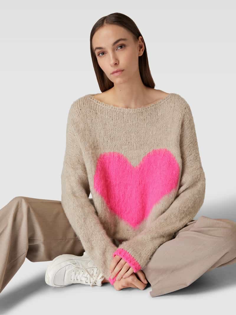 miss goodlife Gebreide pullover met motief model 'HEART'