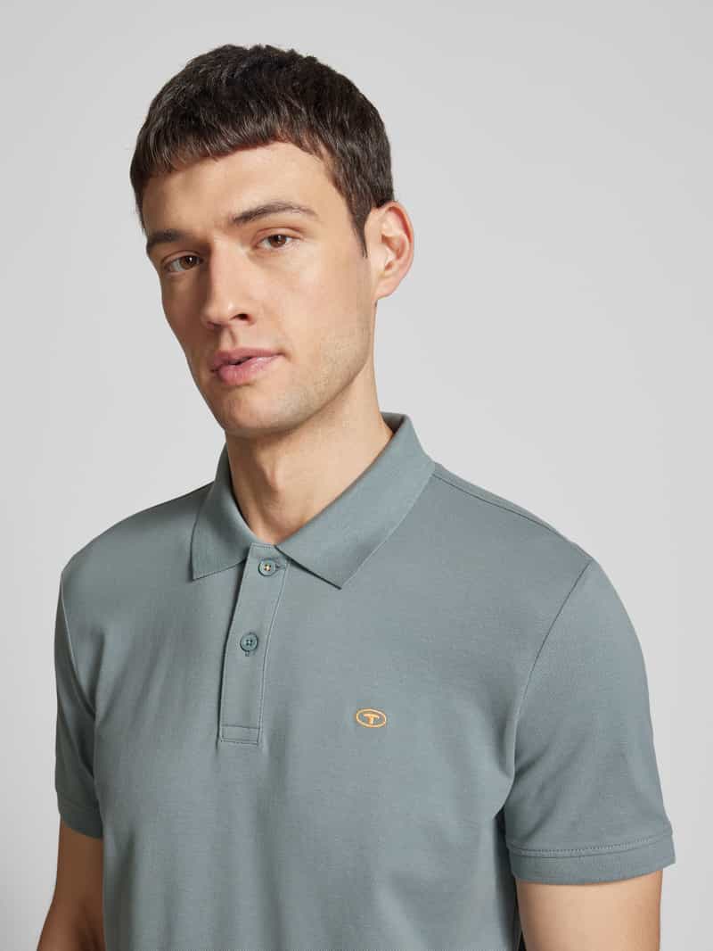 Tom Tailor Regular fit poloshirt van katoen-piqué met logostitching