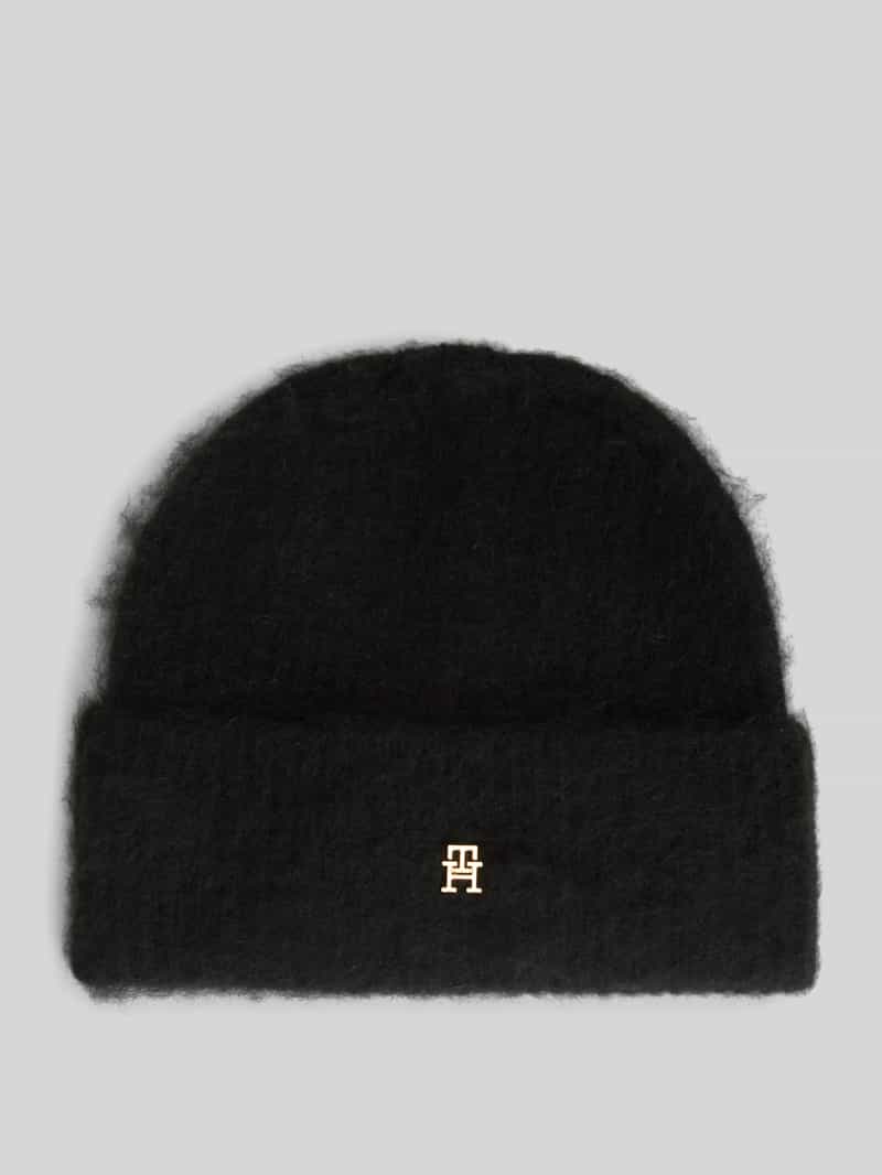 Beanie van wolmix met alpacawol