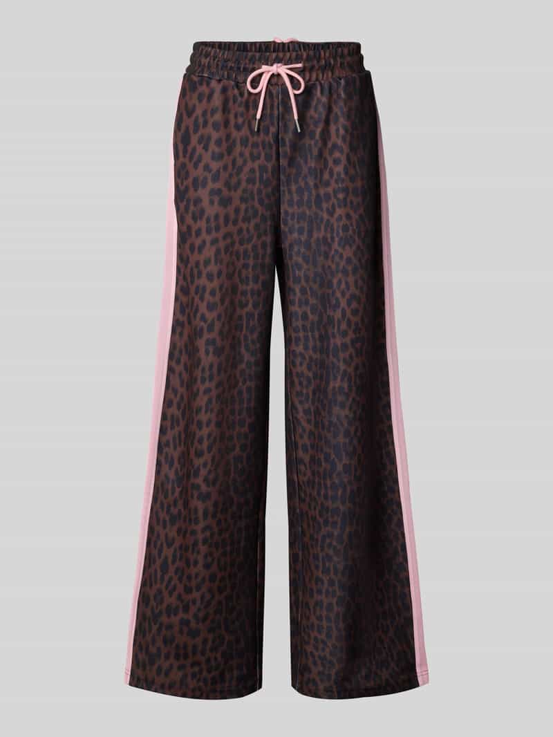 OH APRIL Broek met galonstrepen en elastische band model 'Kael'