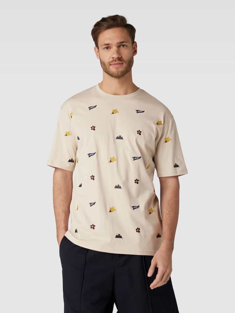 T-shirt met motiefstitching MCNEAL