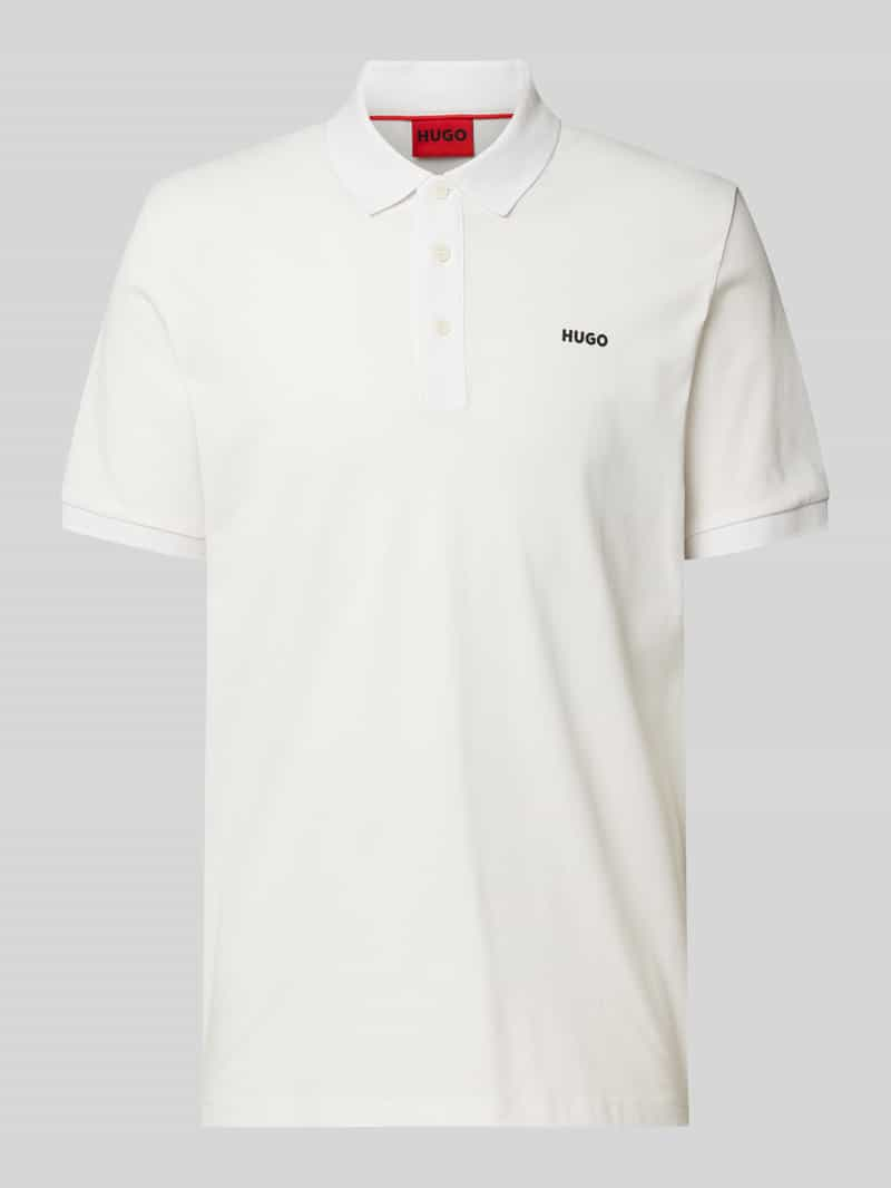 HUGO Poloshirt met labelprint, model 'Donos'