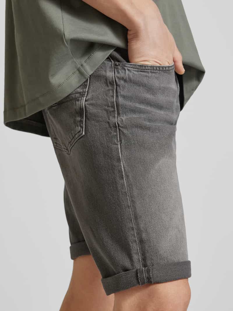 Tommy Jeans Regular fit korte jeans met labelstitching model 'RONNIE'